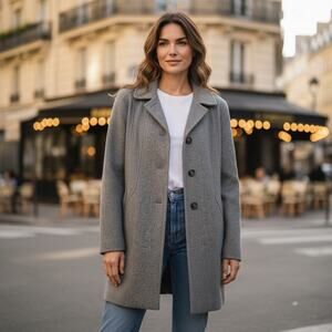 ALORNA (USA) Womens Xl Gray Wool Winter Coat ⭐️